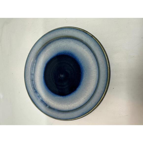 Vintage Blue Stoneware Salad Plate – 5" Mid-Century Modern Pottery - Picture 1 of 2